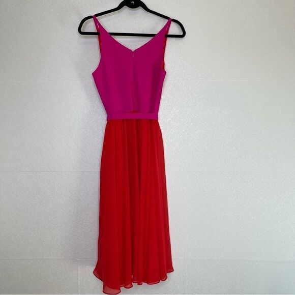 DRESS the Population Alicia Color block Fit and Flare Party Dress S - Picture 5 of 5